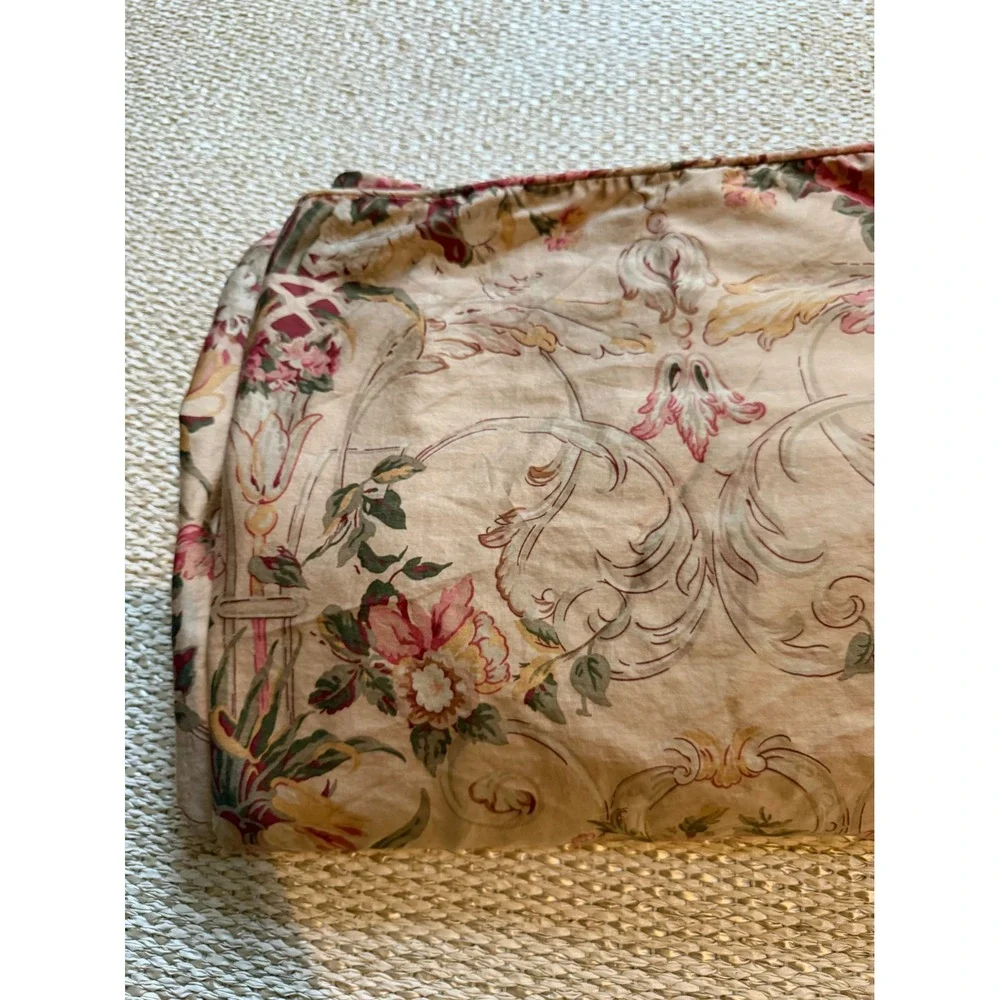 Vintage Ralph Lauren guinevere Floral Duvet Cover Full Queen Pink Rose cottage